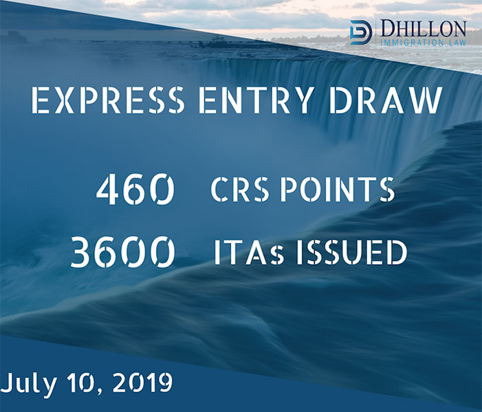 Express Entry Draw: July 10th, 2019