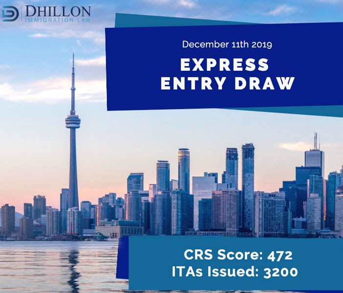 Express Entry Draw – Dec 11th, 2019
